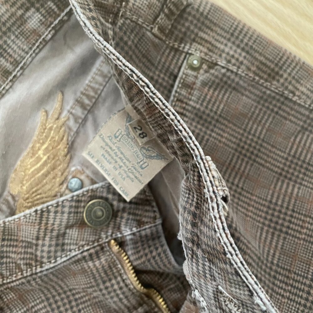Fine Plaid, Brown "Robin's Jean" Women's Jeans - Picture 3 of 4